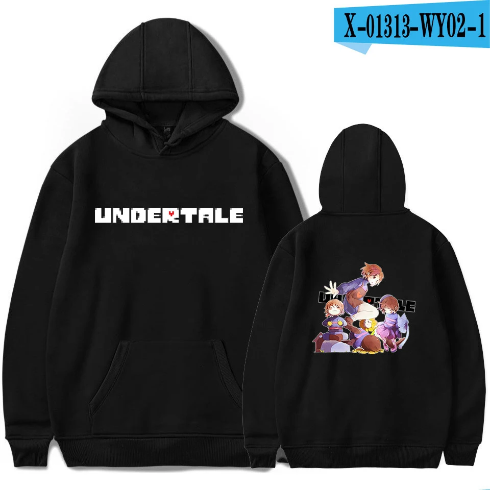 black Новая мода Undertale толстовка с капюшоном для мужчин/женщин Модный повседневный Уличная пуловер с капюшоном принт Undertale мужские s толстовки Одежда - Цвет: black