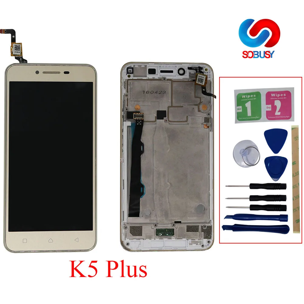 Протестированный 5 &quotЖК дисплей Tela для Lenovo Vibe K5 Plus A6020A46 ЖК кодирующий