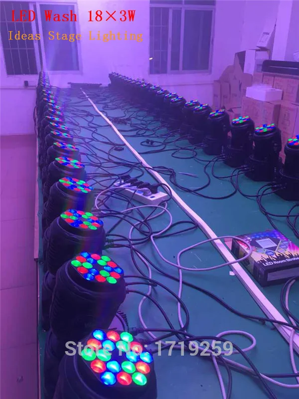 Быстрая доставка 18 x 3 Вт гамма кри из светодиодов мини движущихся головного света