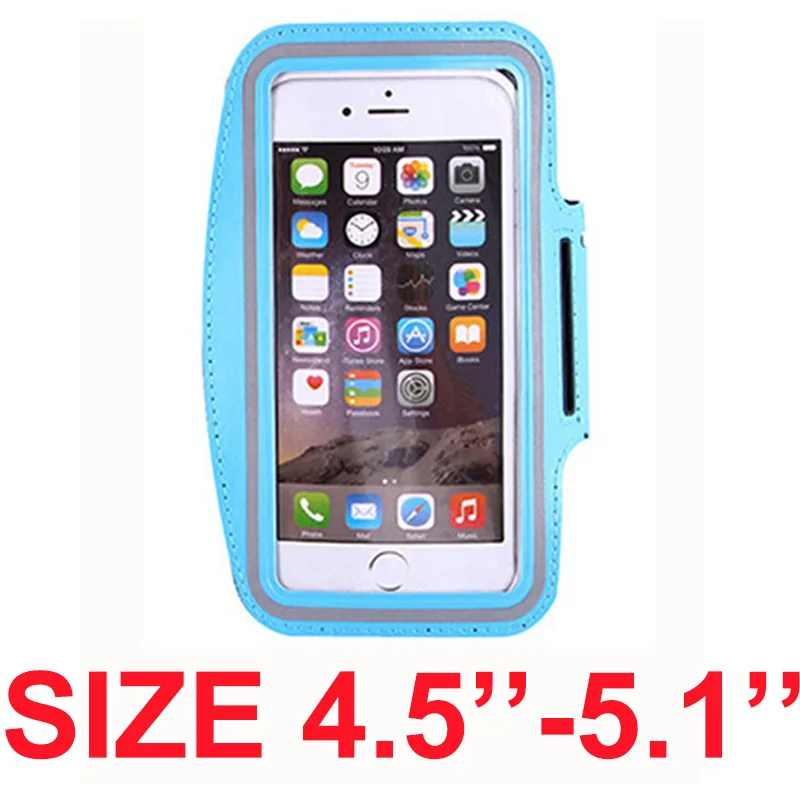 Size 4.5--5.1 (blue) Нарукавная сумка чехол для samsung huawei xiaomi чехол для телефона для бега на открытом воздухе нарукавная повязка спортивные аксессуары 4,5 ''4,7'' 5,5 ''6 дюймов - Цвет: Size 4.5--5.1 (blue)