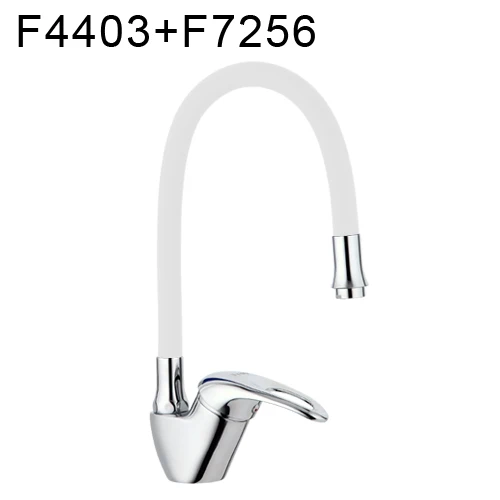F4403F7256 Frap Кухня кран Новое поступление 6 цвет силикагель нос любой направление вращения холодной и горячей воды смеситель Torneira Cozinha - Цвет: F4403F7256