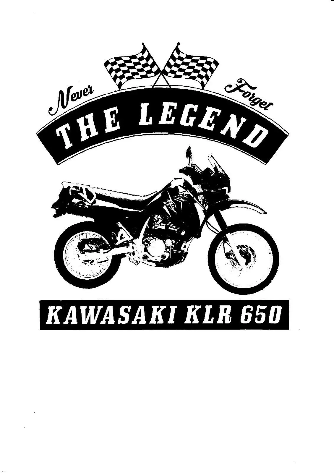 Модная футболка японский мотоцикл Klr 650 Klr650 мотоциклетный велосипед Oldtimer унисекс