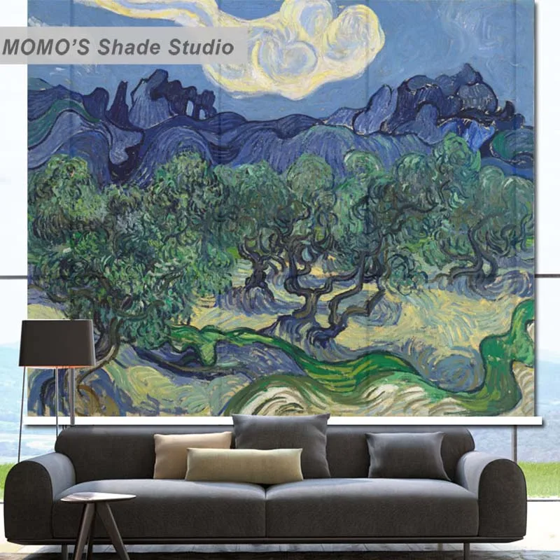 Затемняющие шторы на окна MOMO Van Gogh жалюзи с термоизоляцией Индивидуальный размер