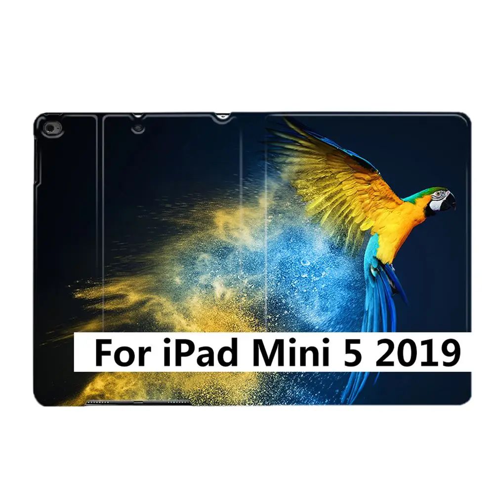 Красивый чехол-подставка для iPad Air 2 3 9," 56 7th 10,2" 10," " PRO Mini 4 5 с изображением животного летающего попугая из искусственной кожи - Цвет: For iPad Mini 5
