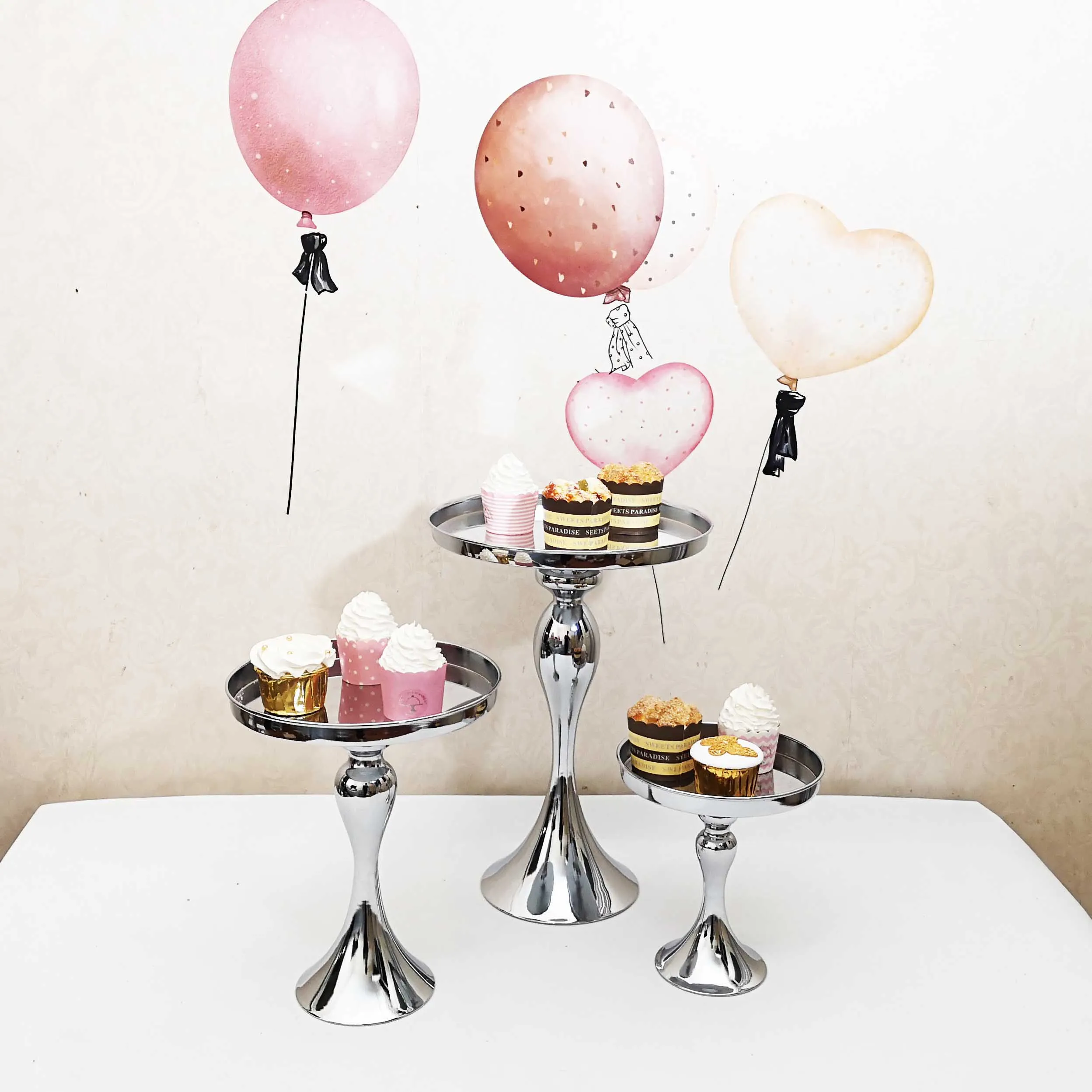 1 шт-3 шт золотой и серебряный &amp розовое золото Торт Стенд Набор Зеркало Топ