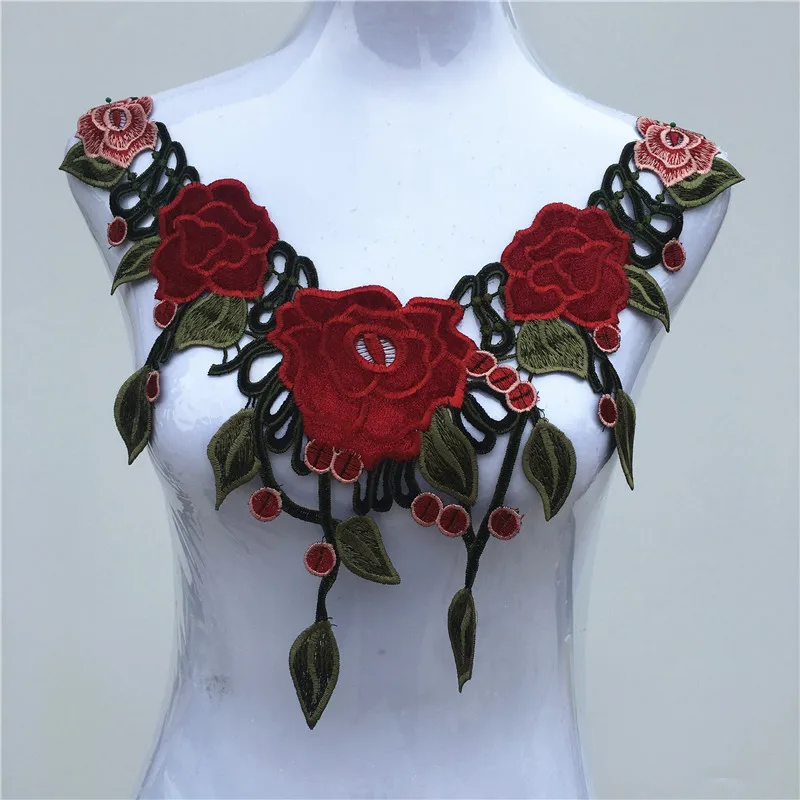 1 шт. разноцветный вышитый кружевной воротник 37 44|neckline collar|lace necklinelace neckline collar |