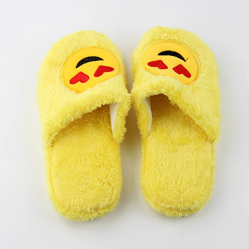 Симпатичные emoji домашние женские шлепанцы смайлик Уход за кожей лица мягкие