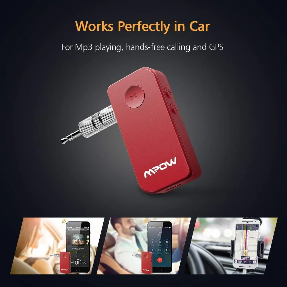 VicTsing Bluetooth Receiver Portable Car Adapter Aux for Music Streaming Sound Audio Stereo System 3.5mm Kit | Автомобили и