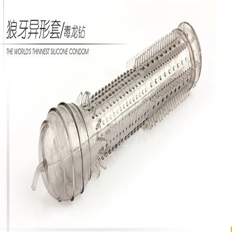 Шипованные презервативы Resuable Extender время задержки кольцо рукав для пениса набор