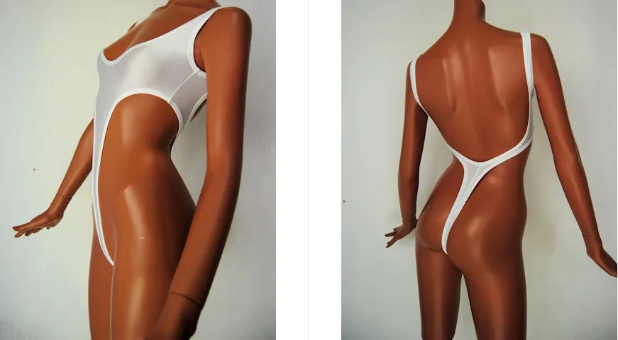 Новые стринги Цельный купальник с открытой спиной высоким разрезом женские