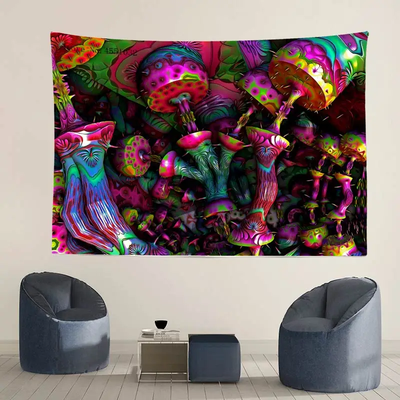 Психоделический гриб Trippy художественный красочный настенный Декор для дома