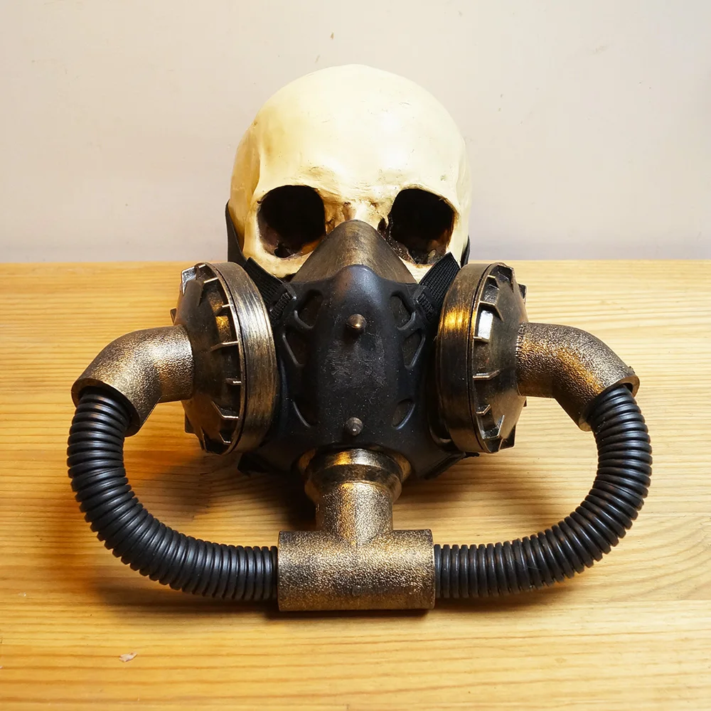 Двойная Паровая панк маска в стиле стимпанк противогаз мощный металлический