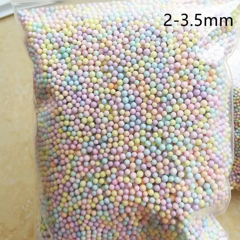 2-3.5mm Mix 250g 250 г 2-3,5 мм без кровоточащих снежных шариков, аксессуары, маленькие пенопластовые шарики, используемые для пенных наполнителей - Цвет: 2-3.5mm Mix 250g