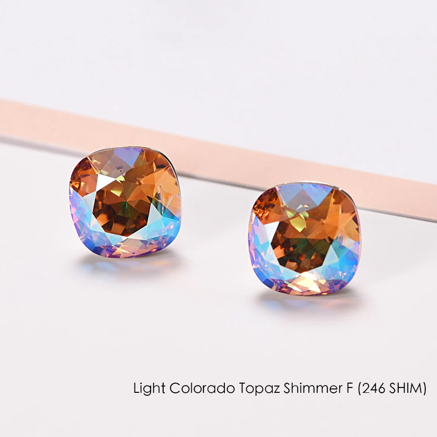 Crystals From Swarovski Stud Earrings For Women New Fashion Sterling silver Earrings Piercing Earring Elegant Wedding Jewelry