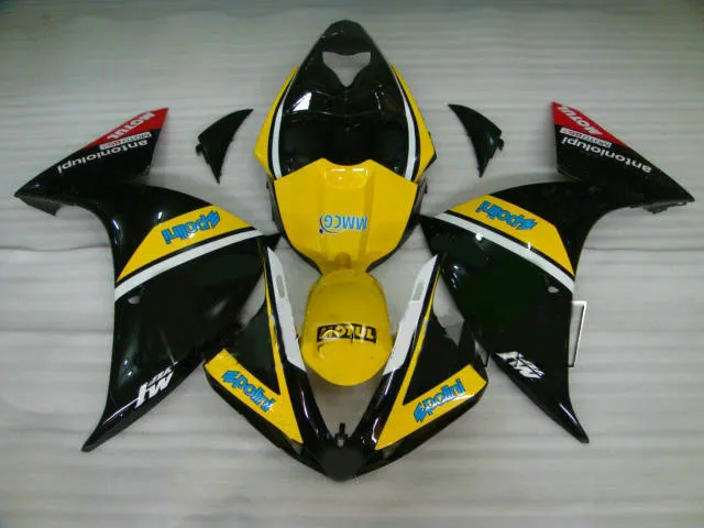 Мотоцикл обтекатель комплект для YAMAHA YZFR1 09 10 11 12 YZF R1 YZF1000 2009 2010 2012 ABS желто черные