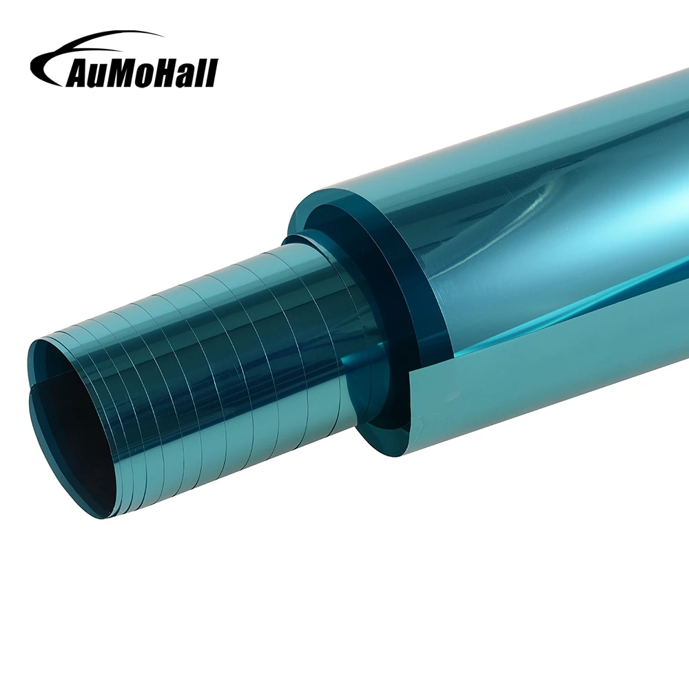 Тонировка окон AuMoHall 50 см X 3 м пленка на солнечной батарее фольга 21% в цвет морской - Фото №1