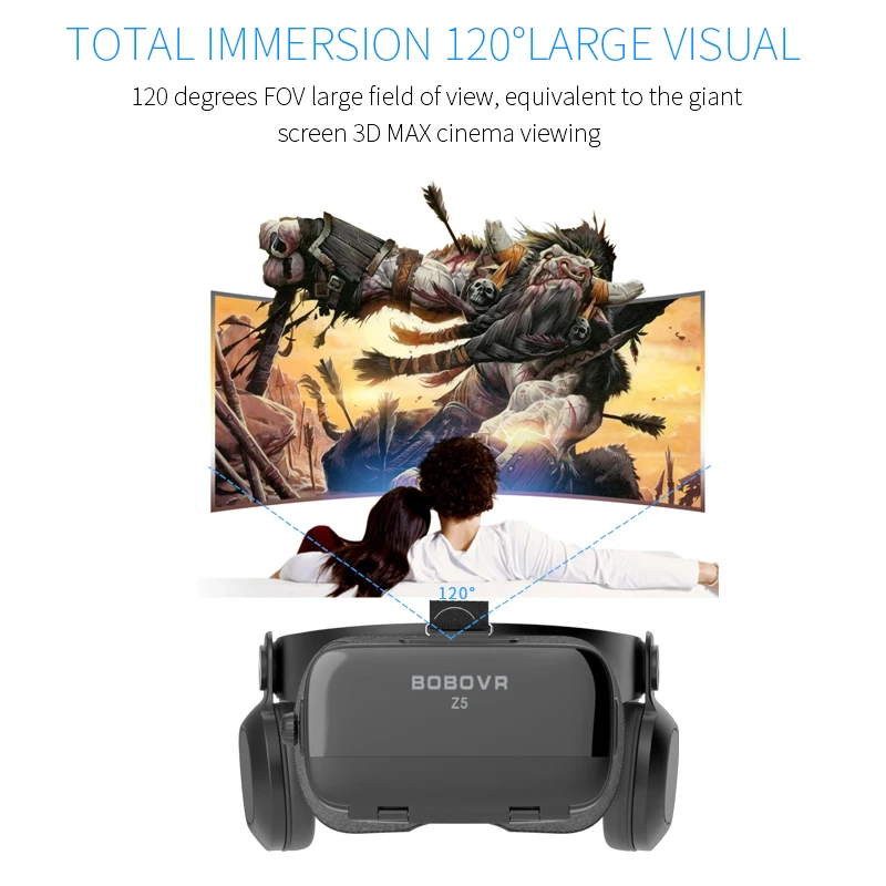 Оригинальные очки Bobovr Z5 3D VR Очки виртуальной реальности Immersive Android 120 FOV Google Cardboard