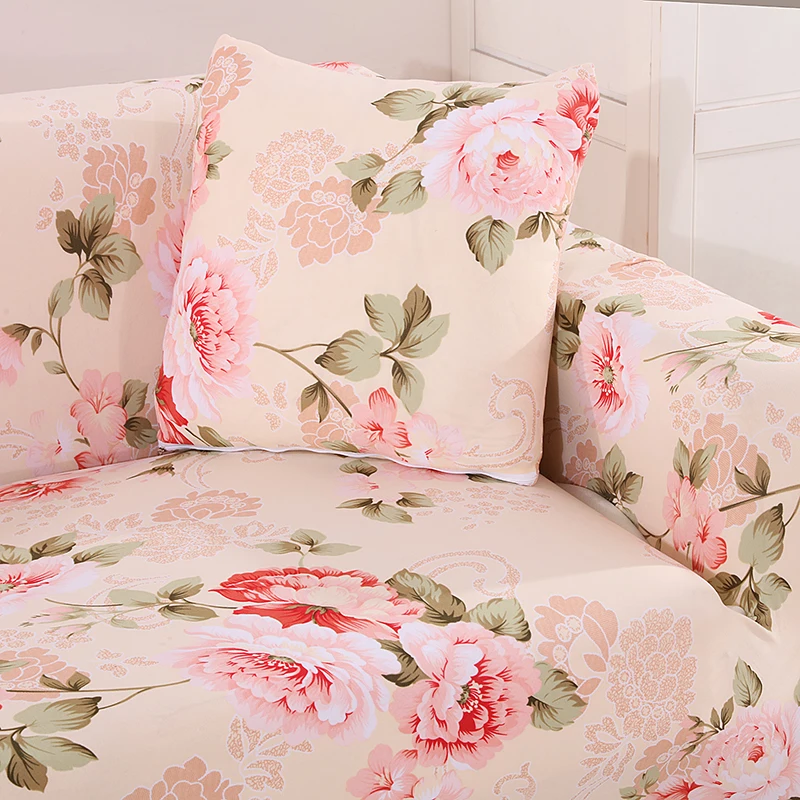 Розовый принт 1 шт. спандекс эластичный стрейч секционный чехол для дивана