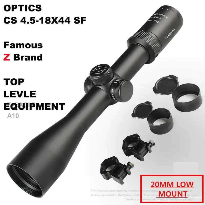 CS4.5-18X44-20mm-LOW Горячий бренд оптический прицел 4-16X44 прицел охотничий оптический прицел охотничья оптика красная точка Chasse Aim охотничья Оптика прицел - Цвет: CS4.5-18X44-20mm-LOW
