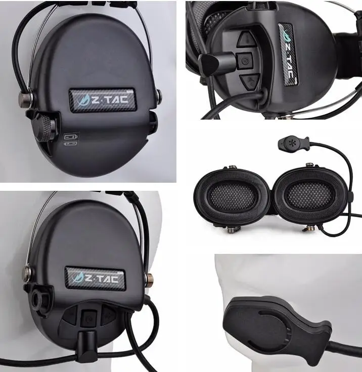 Новые наушники ZTAC Military Softair Sordin, охотничьи наушники для защиты ушей с Z Tactical PTT Phone Midland Kenwood U94 PTT Z111 FG Z113