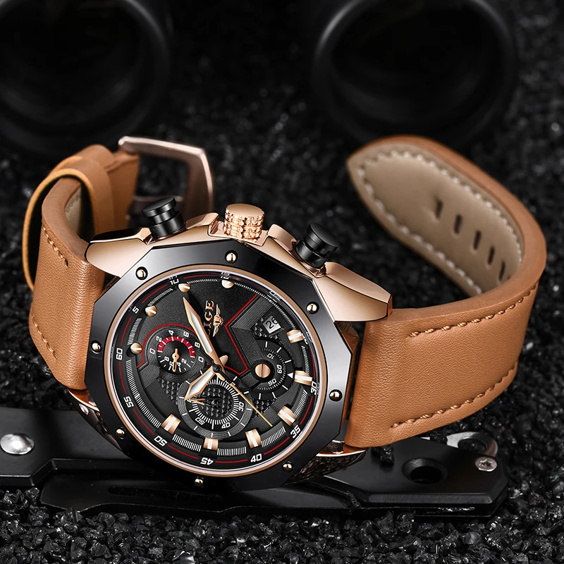 Relojes hombre, новинка, LIGE, мужские часы, Топ бренд, Роскошные, кварцевые, золотые часы, мужские, на каждый день, кожа, военные, водонепроницаемые, спортивные наручные часы