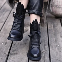 artmu original 2021 new comfortable height increasing women shoes girls leisure leather ankle boots martin boots black 6619