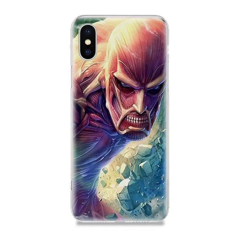 Shingeki No Kyojin Аниме мягкий чехол для телефона IPhone 6 6S 7 8 Plus X 10 XS MAX XR 5 5S SE заказной