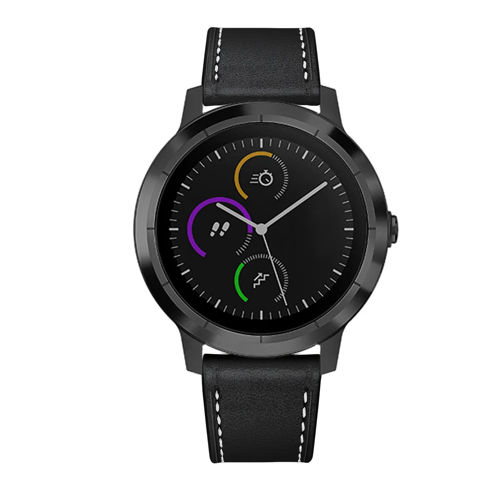 Кожаный браслет для Garmin Vivoactive 3/Vivomove HR/Benz/SQ ремешок Samsung Galaxy Watch 3 41 мм 42 мм/Active 2 20