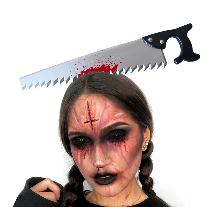 1pcs Horror Bloody Knife Headband Halloween Cosplay Prank Hairband Halloween Party Decoration Costume Fancy Dress Party Props