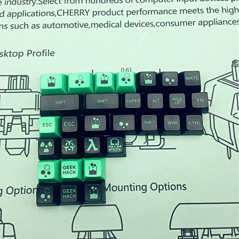 SA keycap 64/68/84/104/108 механические Чехлы для клавиш термосублимационные колпачки PBT health