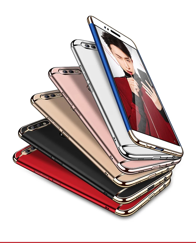 1000 шт. класса люкс со съемными вставками крышка 3 в 1 Жесткий Чехол для huawei Honor V20 10 Lite 9 9i V9 8 Pro V8 8X Max 7X Play чехол для телефона