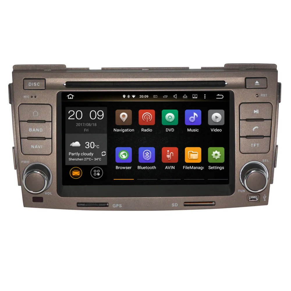 Автомобильный DVD плеер 2 Din 4 Гб ОЗУ Android 9 0 головное устройство для Hyundai Sonata Ling Xiang 2009