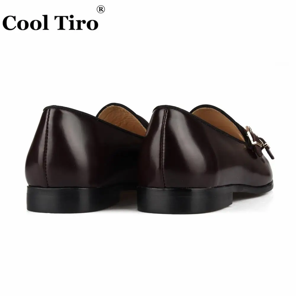 Cool Tiro Polished Leather Double-Monk Loafers Men Moccasins Slippers Wedding Dress Shoes Flats Casual Black Brown Blue | Обувь