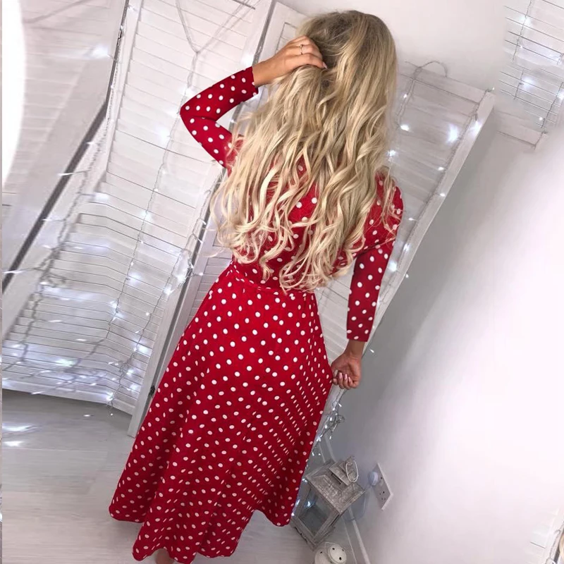 2018 Для женщин пикантные с v образным вырезом на шнуровке Boho горошек Пляжное