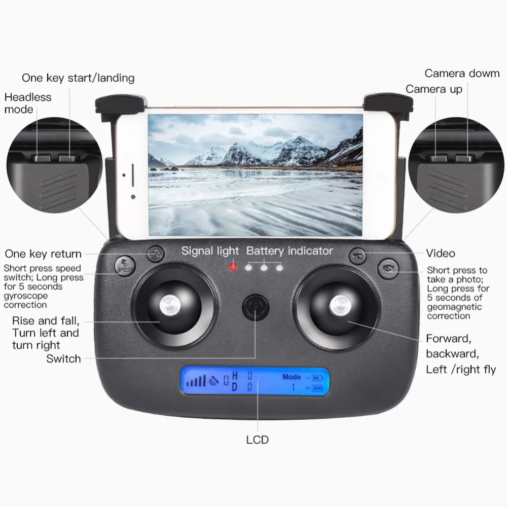 SG906 Мини RC Дрон GPS 5G wifi FPV 4K двойная камера бесщеточный селфи складной Дрон Квадрокоптер HD жеста RC вертолет