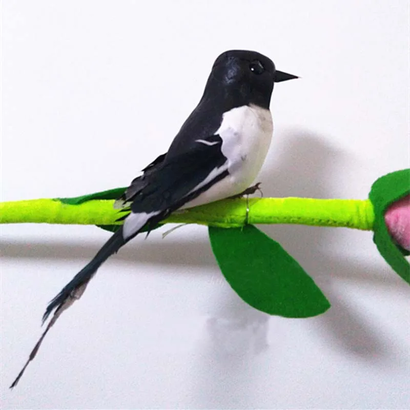 10 шт. 15*4 5*5 см маленькая черная Magpie искусственные пенные перышки декоративные