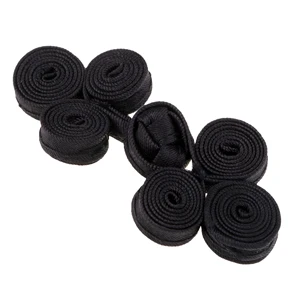 Black Fistyle 10 комплектов, разные цвета, китайская лягушка, узел, застежка на пуговицы, застежка для рукоделия, шитье, повседневные пальто, одежда для чонсам - Цвет: Black