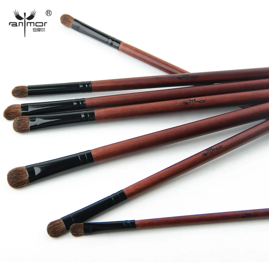 Мягкие кисти для макияжа Anmor тени век 7 шт. набор кистей синтетические конские
