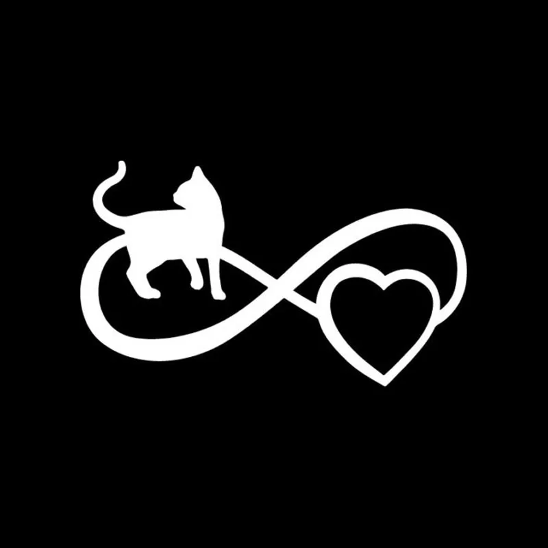 YJZT 13 2 см * 7 8 Виниловая наклейка с надписью I Love My Cat Heart Paw автомобильная черный