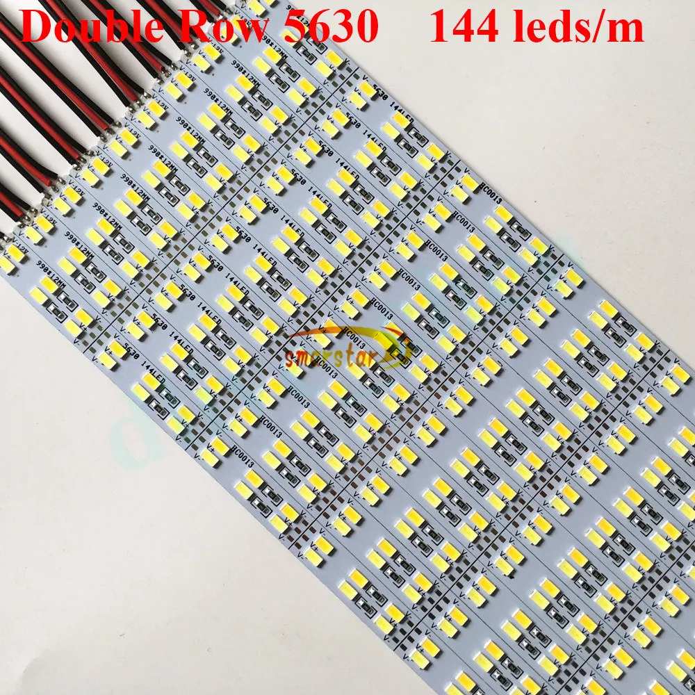 Smarstar 12V 0 33 m 48led двухрядная 5630 SMD Жесткая светодиодная лента для бара см высокая