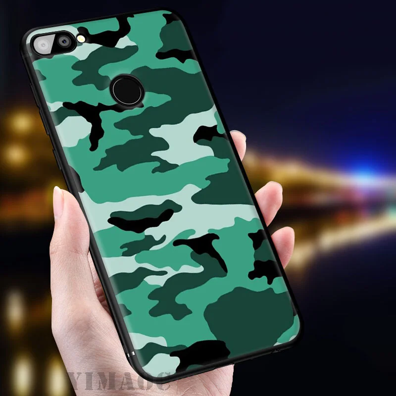 Армейский зеленый камуфляж мягкий чехол для huawei Honor вид 20 10 8X8 8C 6A 7A 7X 7C Lite рro Y9 Y7 Y6