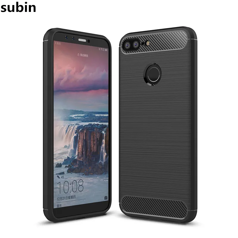 For Huawei Honor 9 Lite Cases Cover Carbon Fiber Texture Brushed Soft Silicone TPU Back for 5.65 inch |
