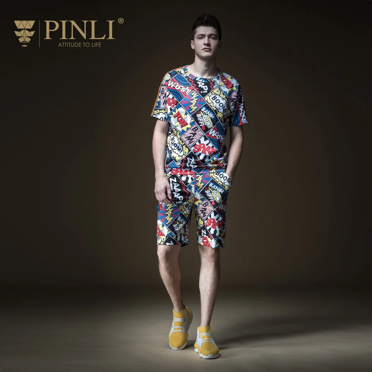 2018 бермуды Masculina De Marca Pinli летние популярные новые мужские пляжные брюки с принтом