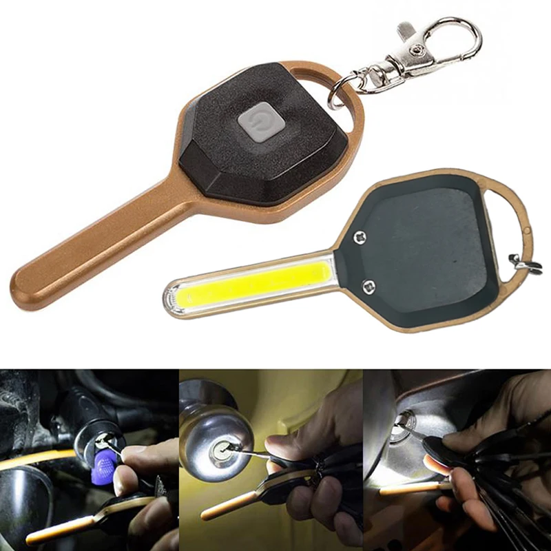 Новый 1 шт. Мини светодиодный светильник мини брелок в форме ключа фонарь