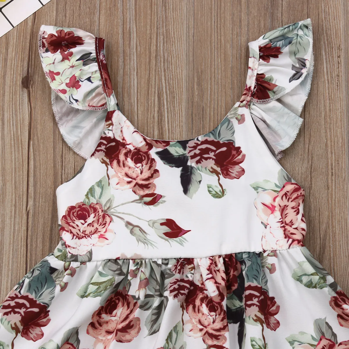 New Todder Kids Baby Girls Clothing Flowers Sleeveless Irregular Sundress Outfits | Детская одежда и обувь