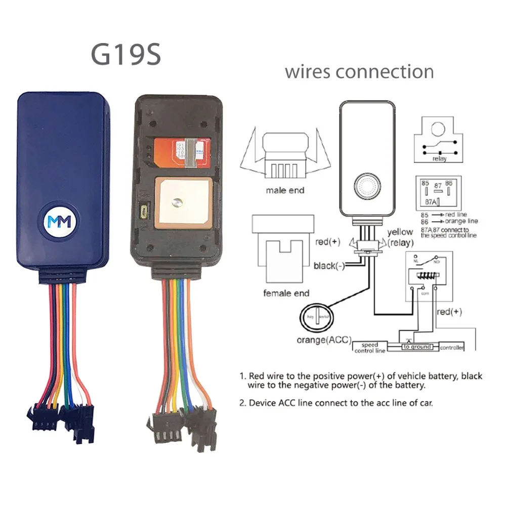 Автомобильный gps трекер WanWayTech G19S стоп двигатель голосовой мониторинг gps/Beidou