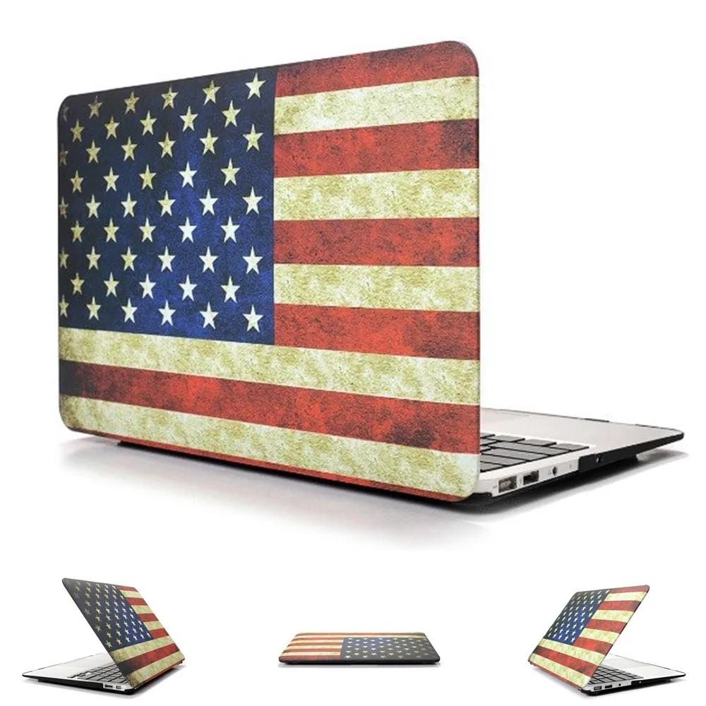 Жесткий защитный чехол с американским флагом для MacBook Air 11 13 дюймов Pro 15 retina