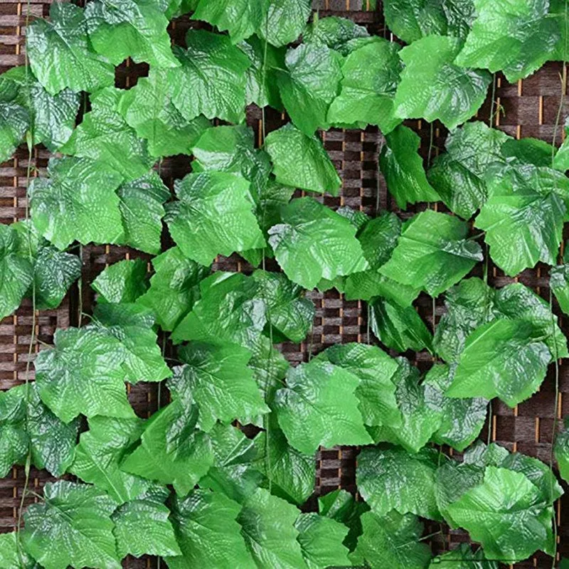 Искусственные золотистые зеленые виноградные листья подвесные Зеленые