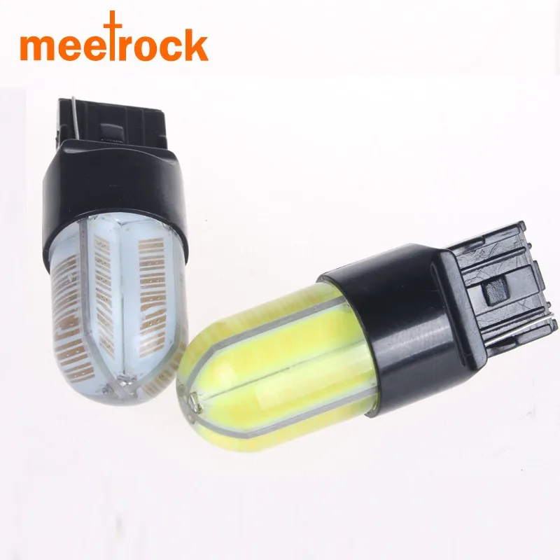 Meetrock 2 шт. Новые супер яркие 360 градусов cob силикагель T20 W21W 7440 светодиодсветильник