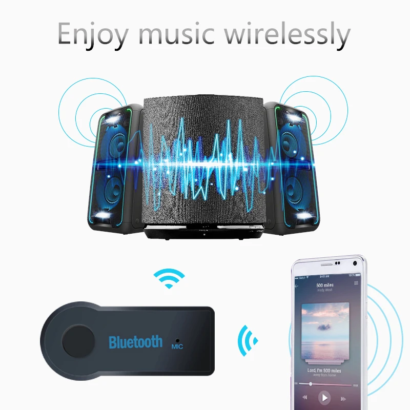 Мини Bluetooth аудио приемник Bluetooth передатчик 3,5 мм разъем для громкой связи Bluetooth автомобильный комплект музыкальный адаптер Bluetooth Автомобильный AUX